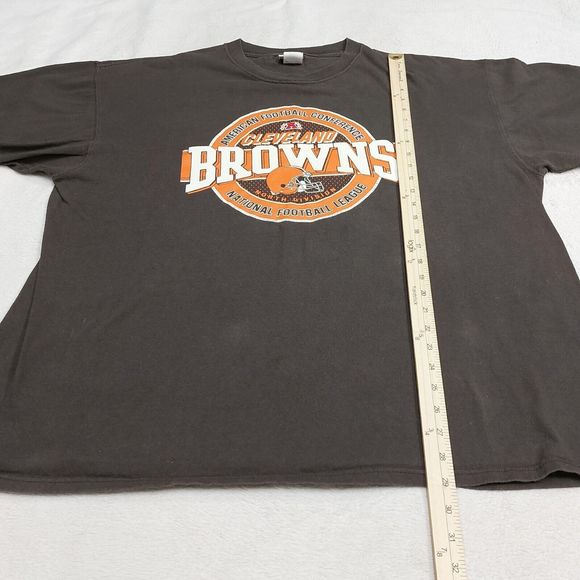 Vintage Y2K NFL Brand Cleveland Browns AFC Brown Graphic T-Shirt Men’s Size 2XL - Picture 6 of 8